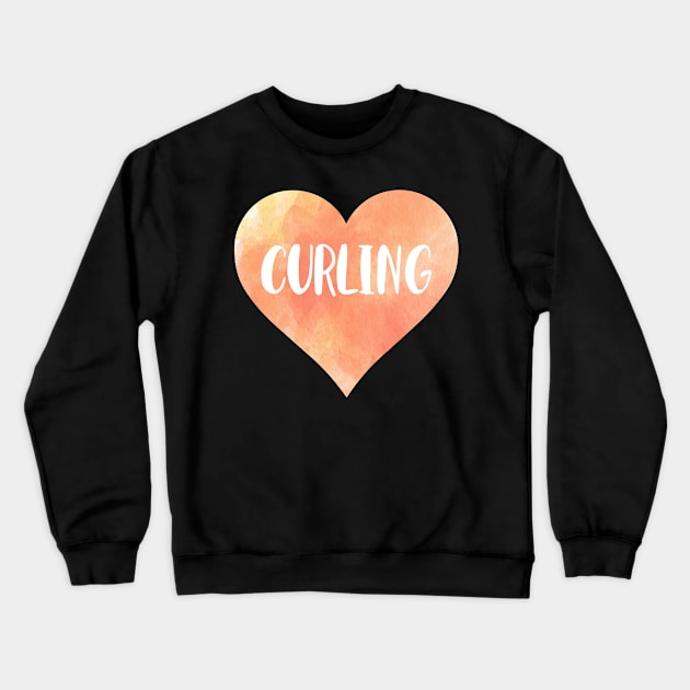 Curling love heart. Perfect present for mother dad friend him or her Crewneck Sweatshirt by SerenityByAlex